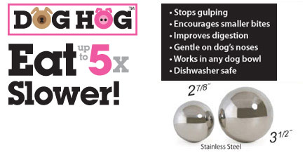 [2 Pack] Metal Ball Dog Pacer - Help Your Pup Stop Gulping with Slow Feed  Dog Ball for Dog Bowl - Stainless Steel Slow Feed Ball to Slow Dog Eating 